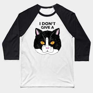 I Don't Give A Cat Baseball T-Shirt